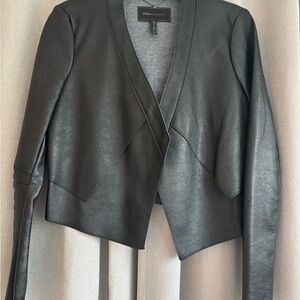 BCBGMaxAzria Black Leather Blazer